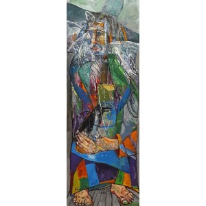 Farrukh Shahab, 16 x 48 inches, Oil on Canvas, Figurative Painting, AC-FS-073